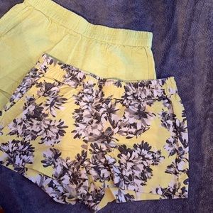 J Crew elastic waist pocket shorts/ pair size 6